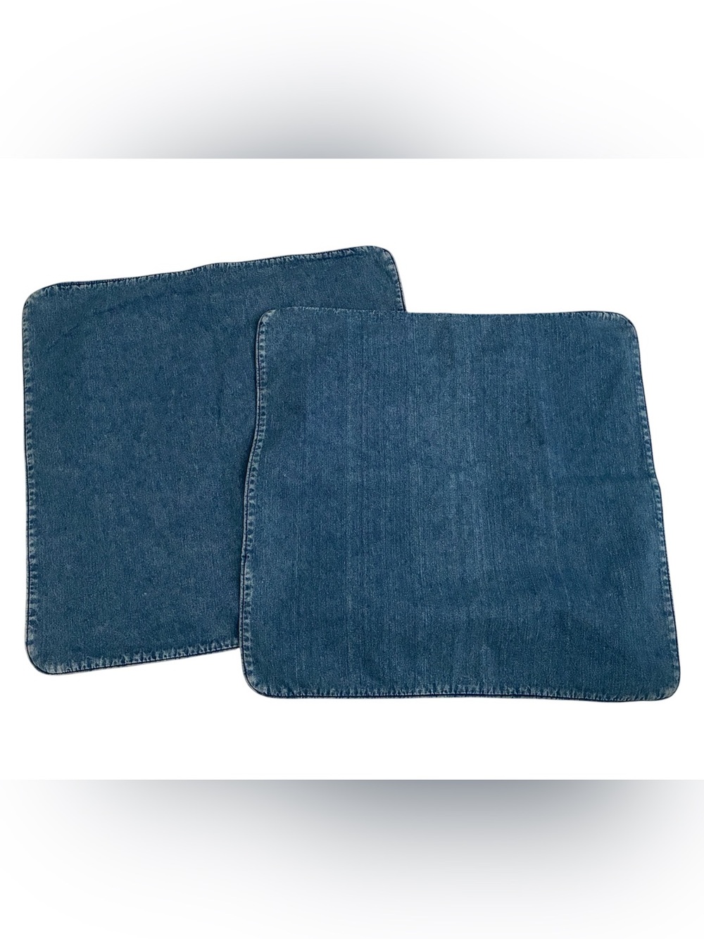 Set 2 Pottery Barn Pair Denim Pillow Covers